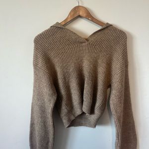 Fall brown aesthetic sweater mango
